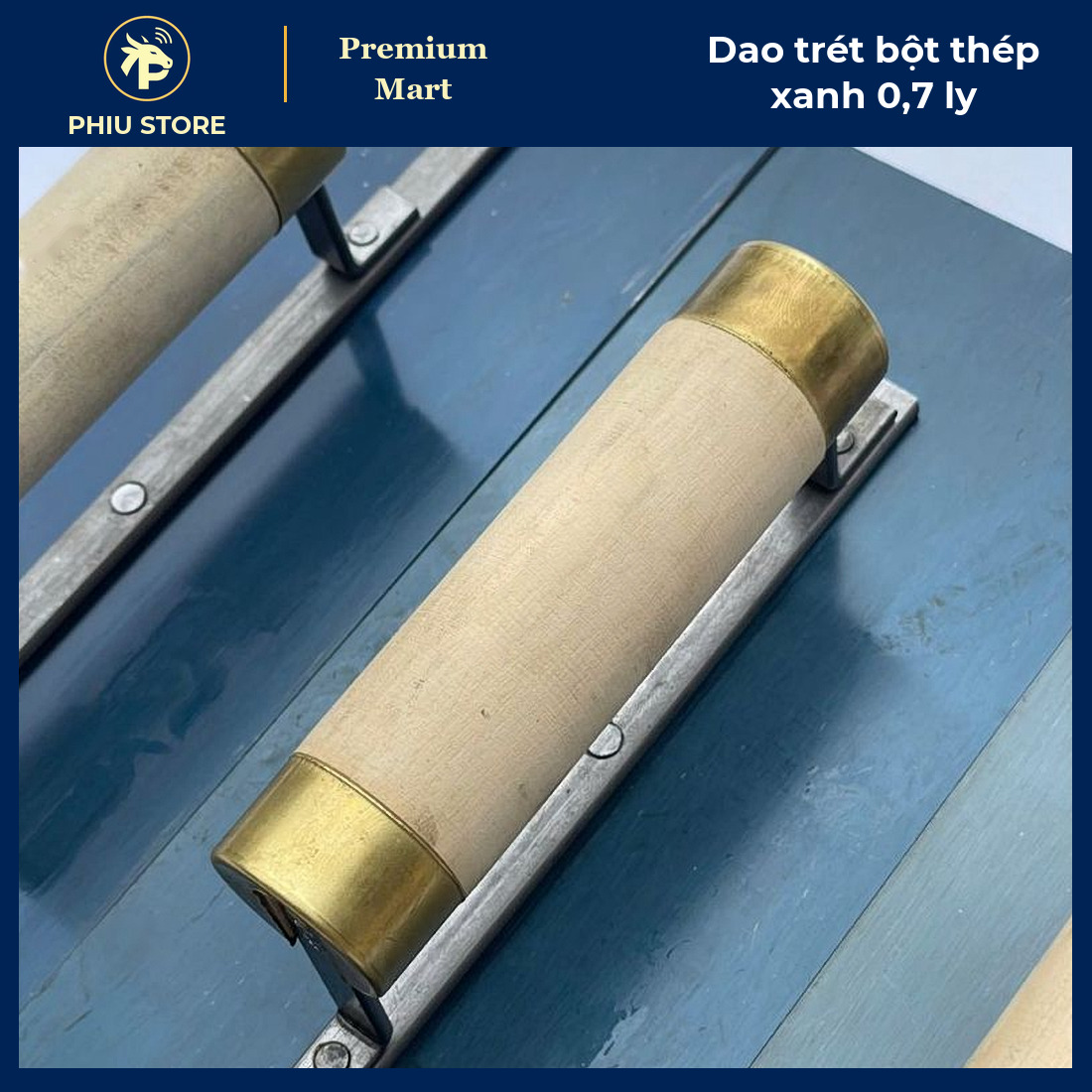Dao Trét Bột Thép Xanh 0,7 ly Có Cán Gỗ 3 Tấc, 3,5 Tấc, 4 Tấc - Bàn Bả, Bàn Trét - PHIU STORE_thumbnail_1