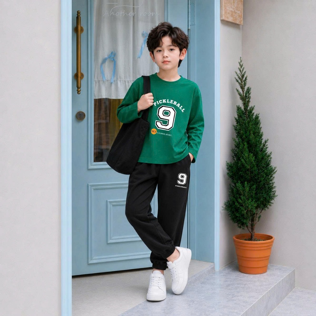Set bộ Thu - Đông chất liệu cotton bé trai hình số 9 Pickleball - Loza Kids BW720_thumbnail_5