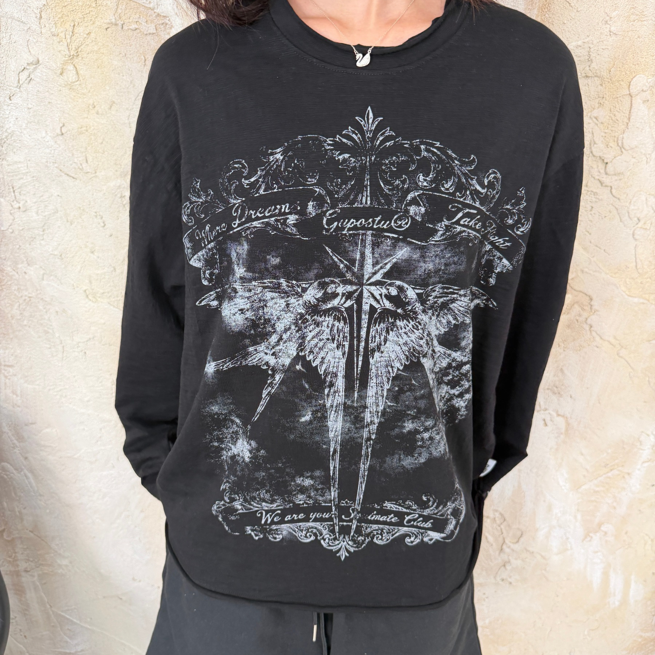 Áo Thun Xược Tay Dài GUPO Take Flight Cotton Slub Form Rộng Unisex Local Brand - ATX02_thumbnail_9
