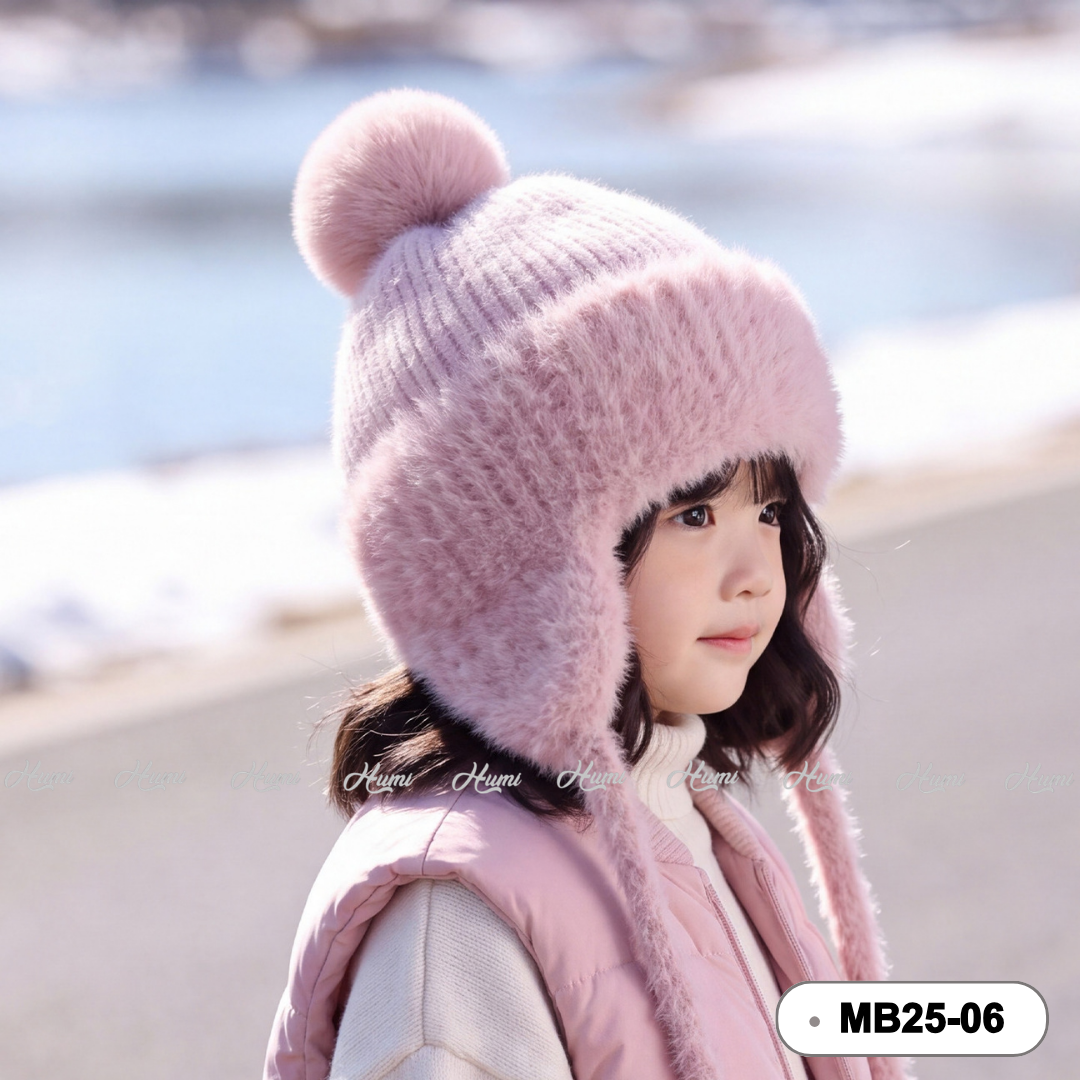 MŨ LEN TRẺ EM (MB25-06 Hồng)