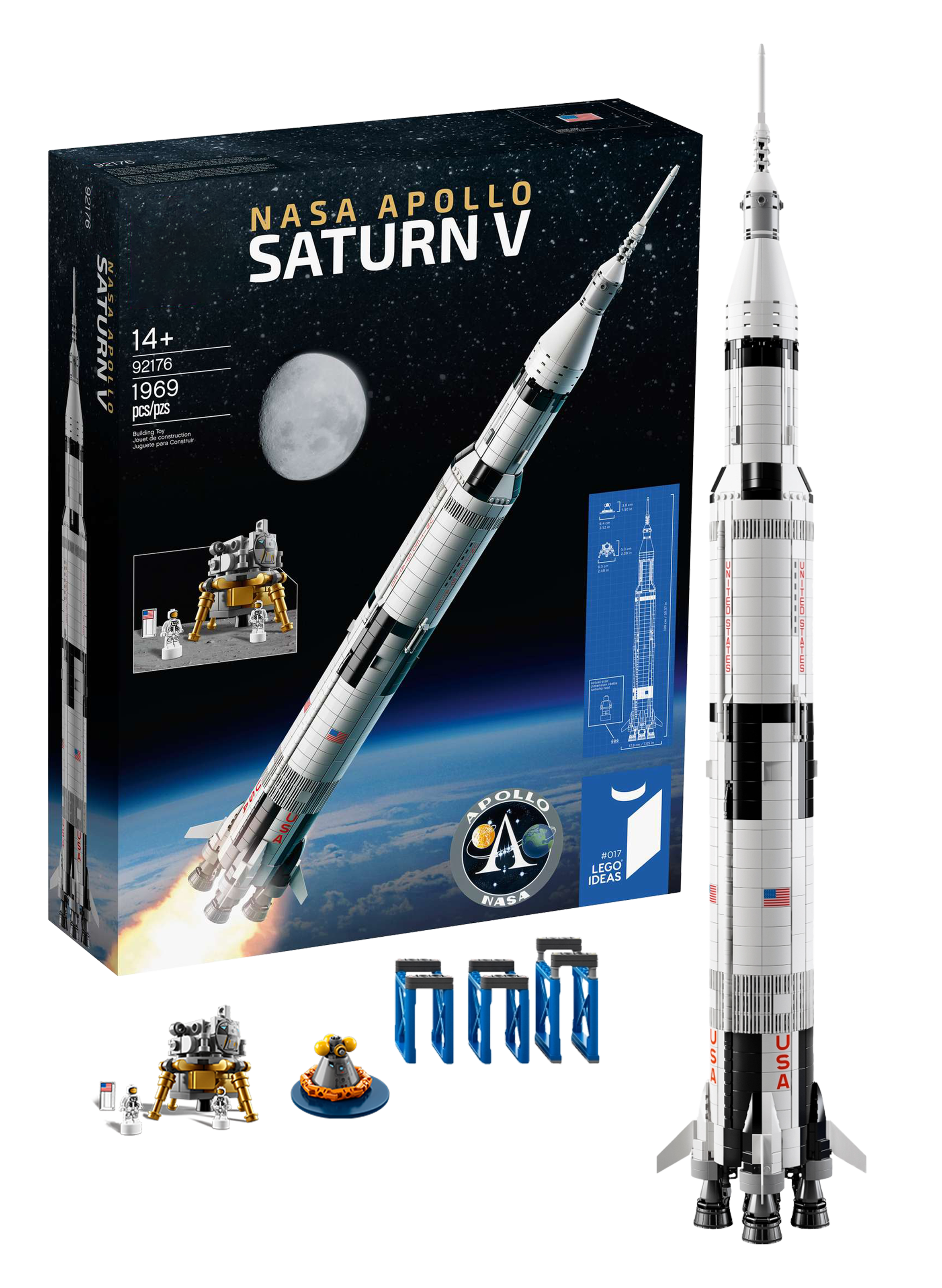 Mô Hình Lắp Ráp Non LEGO NASA Apollo