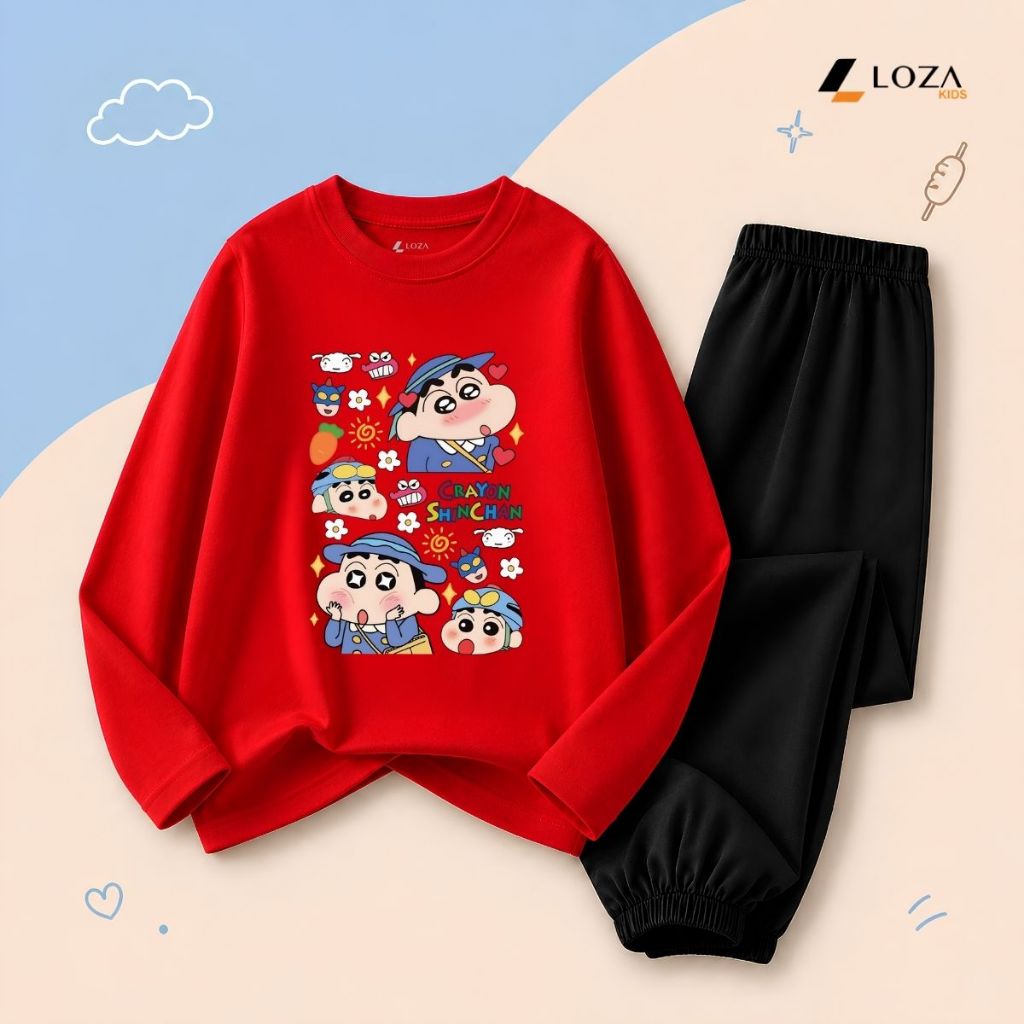 Set bộ Thu - Đông bé trai hình ShinChan  - Loza Kids BW003_thumbnail_6