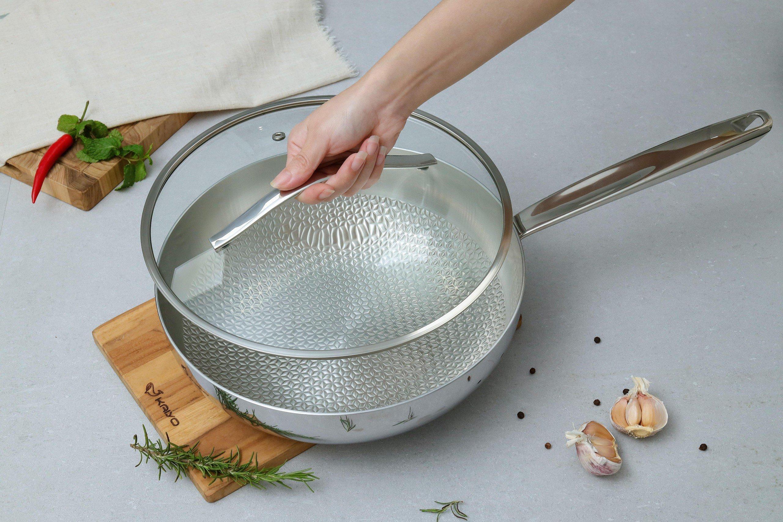 Chảo inox Vân Nổi Embrossed Silver Crown Kaiyo_thumbnail_6
