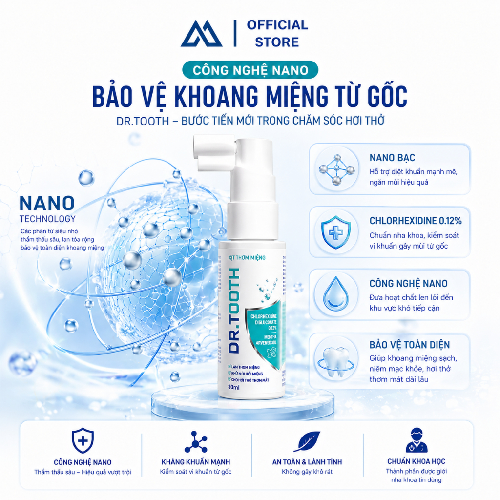 [Combo hơi thở thơm mát] Nước súc miệng Dr.Tooth + Xịt thơm miệng Dr.Tooth_thumbnail_5