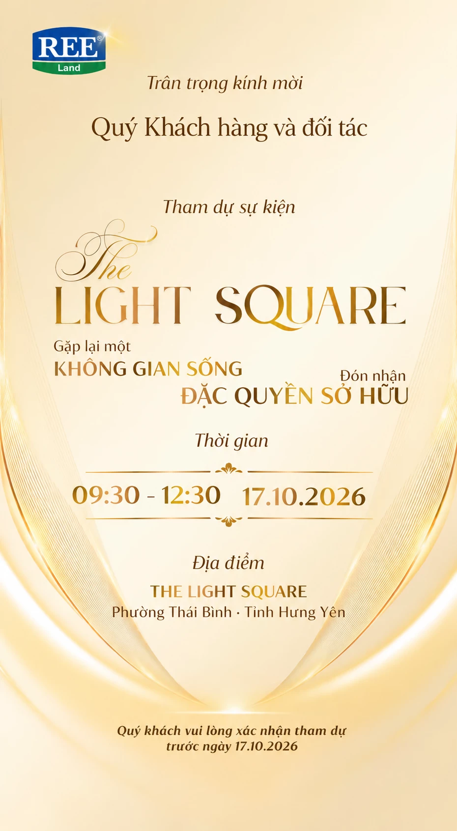 Thư mời The Light Square kính mời Quý Khách hàng và đối tác