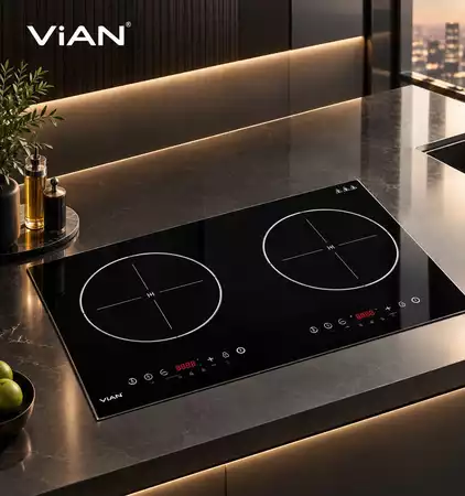 Bếp từ đôi VIAN 4400 W với phím bấm cảm ứng