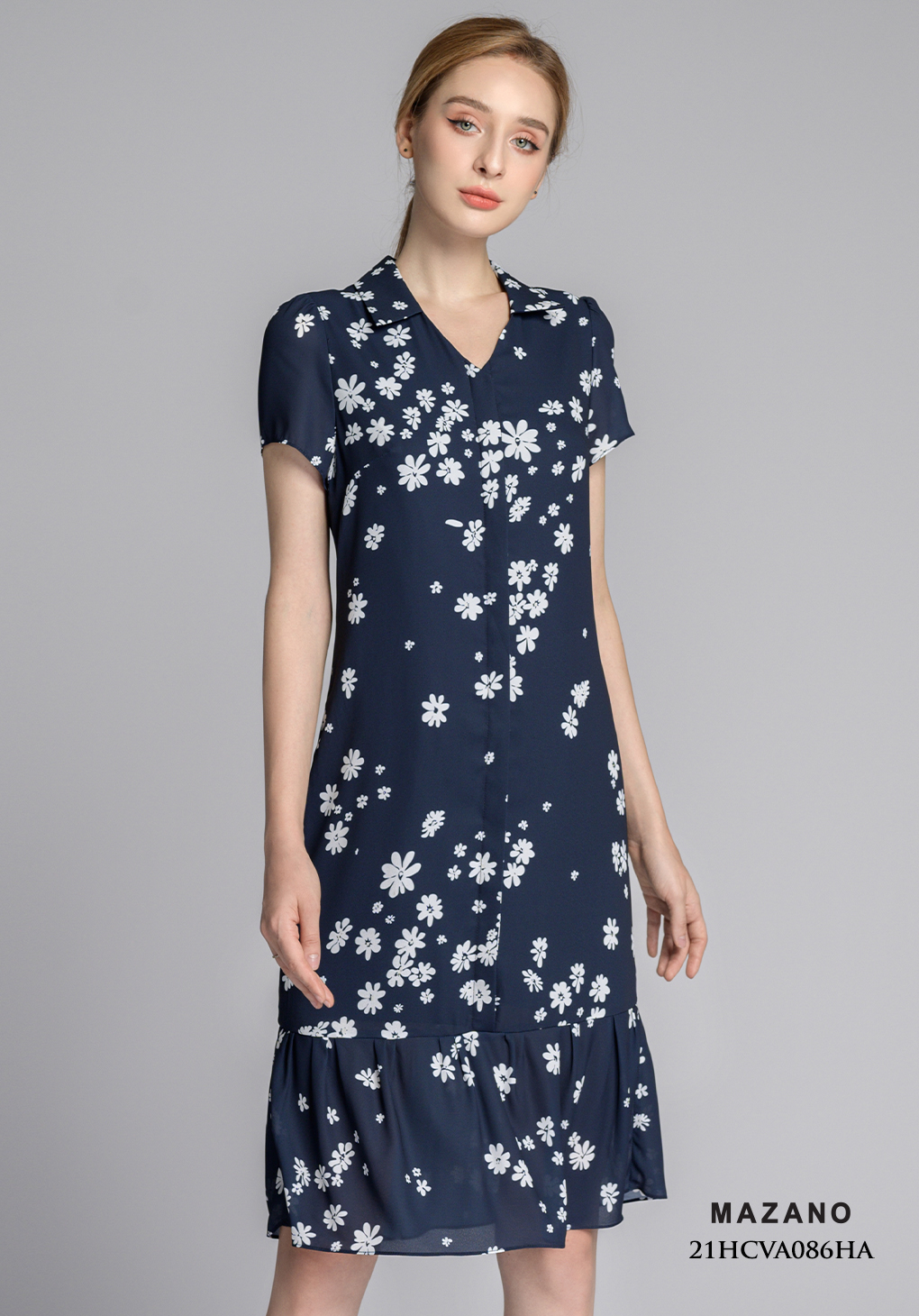 Váy xanh họa tiết chân bèo thắt đai_thumbnail_2