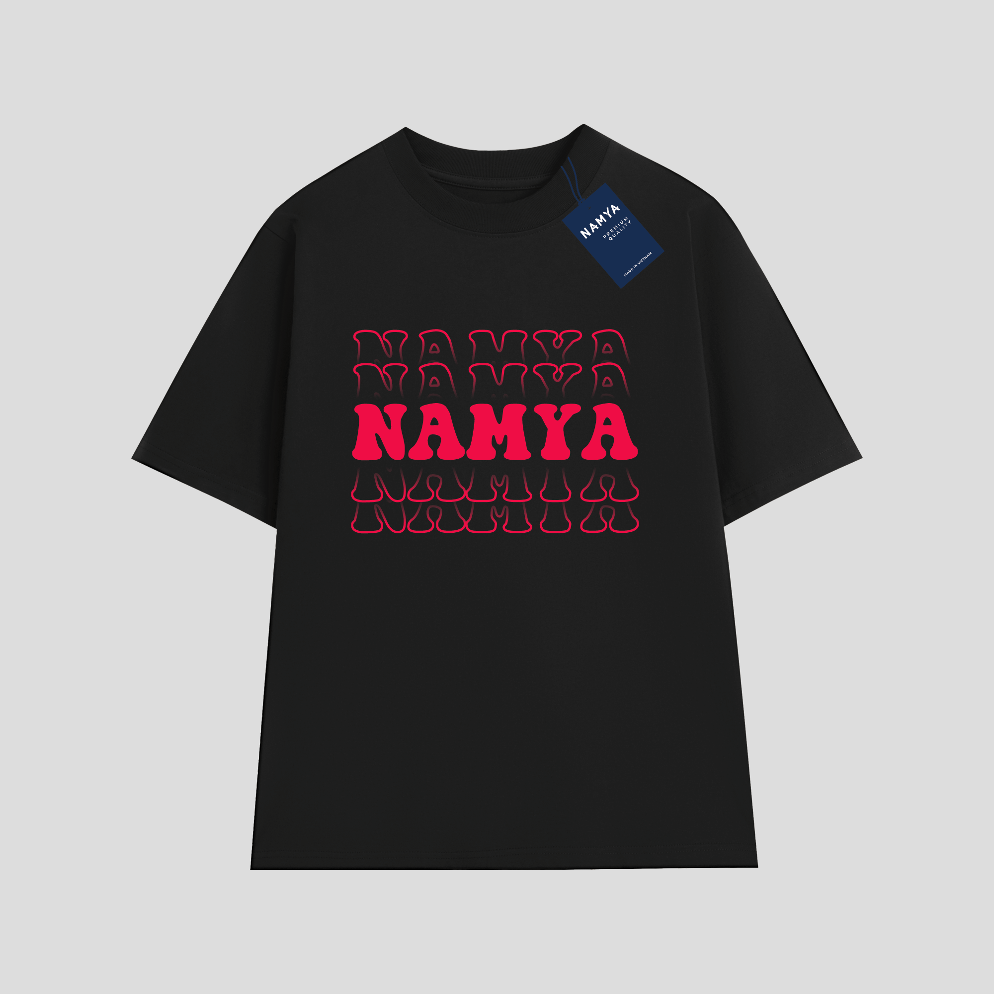 Áo thun cotton NamyA cổ tròn, dáng rộng BST1