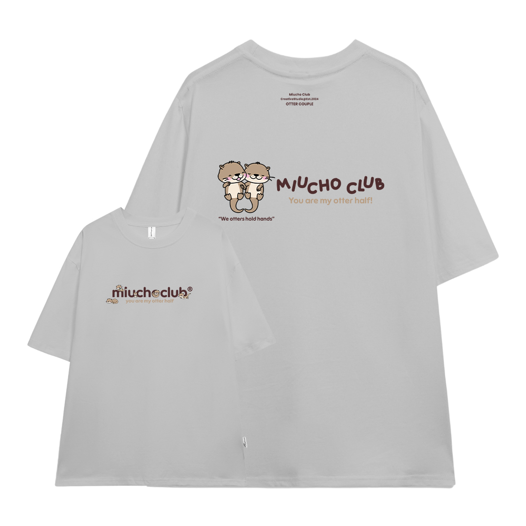 Áo thun cặp nam nữ form rộng 1945 Miucho cổ tròn vải 4c cotton 220gsm thoáng mát in mix_thumbnail_18