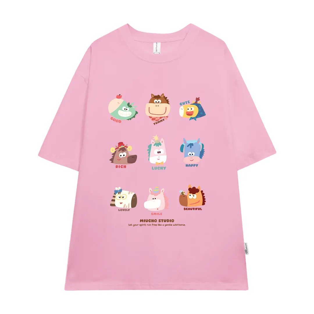 Áo thun Tết Bính Ngọ form rộng Miucho chất vải dày dặn thoáng mát hoạt hình in mix 2877_thumbnail_12