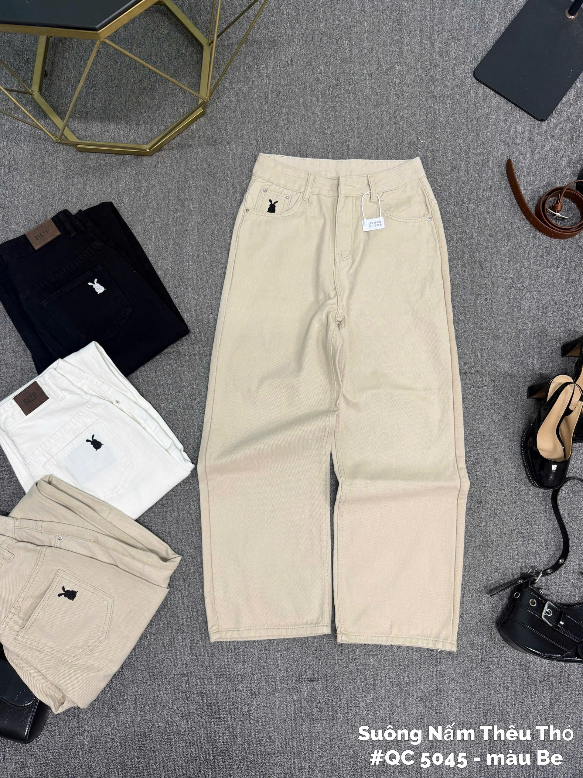 BIGSIZE NỮ - Quần suông thêu thỏ PlayBoy T- QJ5045_thumbnail_6