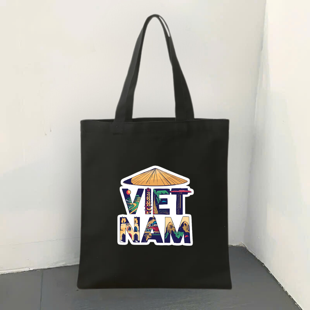 Túi tote vải canvas BST Tôi yêu Việt Nam có khoá kéo và ngăn phụ đi học, đi chơi - 𝐖𝐞 𝐓𝐞𝐞 TOTE10_thumbnail_9