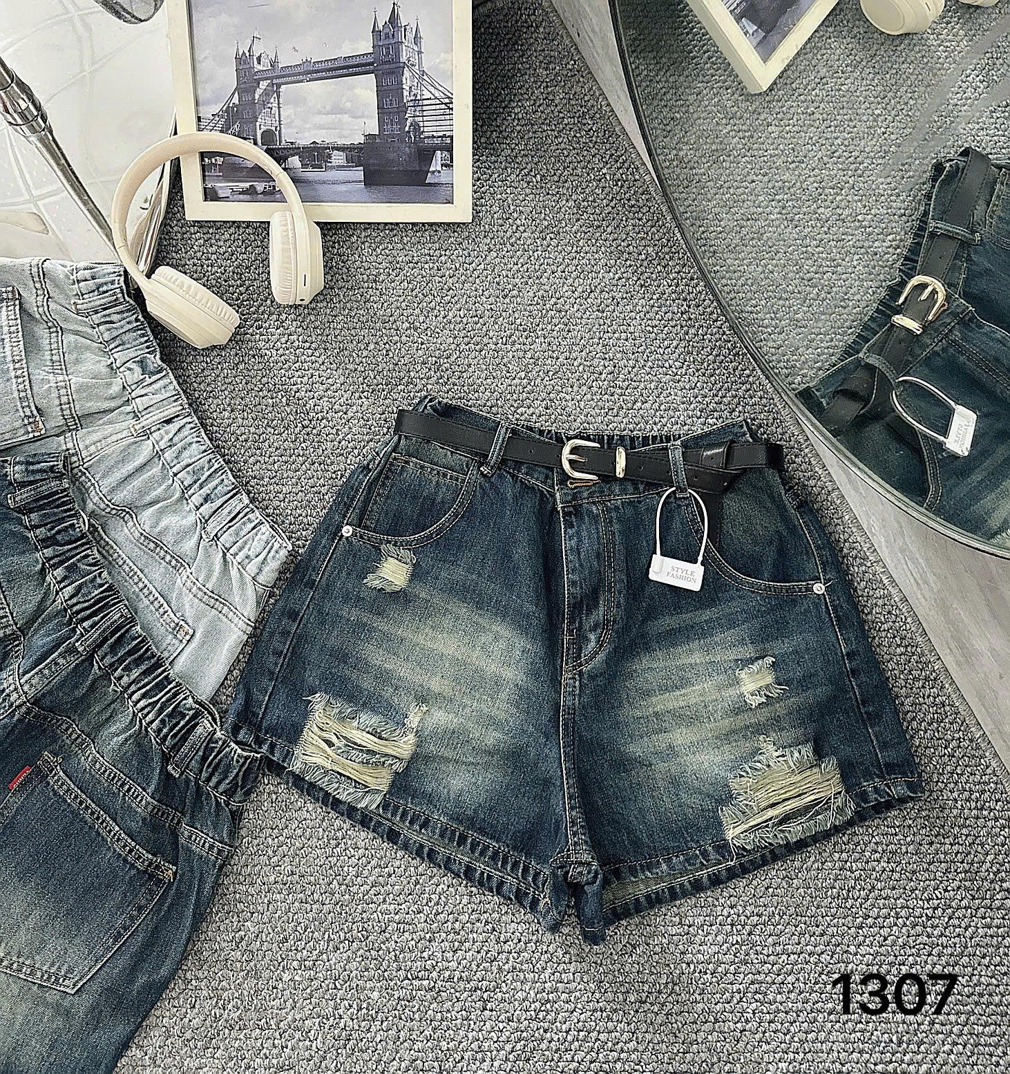 Quần short lưng thun rách bigsize QSJ1307 dành cho nàng béo mập từ 55-90kg_thumbnail_4