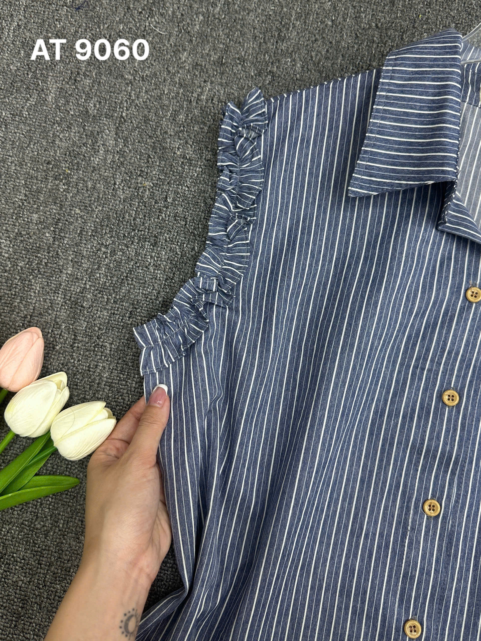 BIGSIZE- Áo sơ mi cộc tay thêu T- AT9060_thumbnail_3