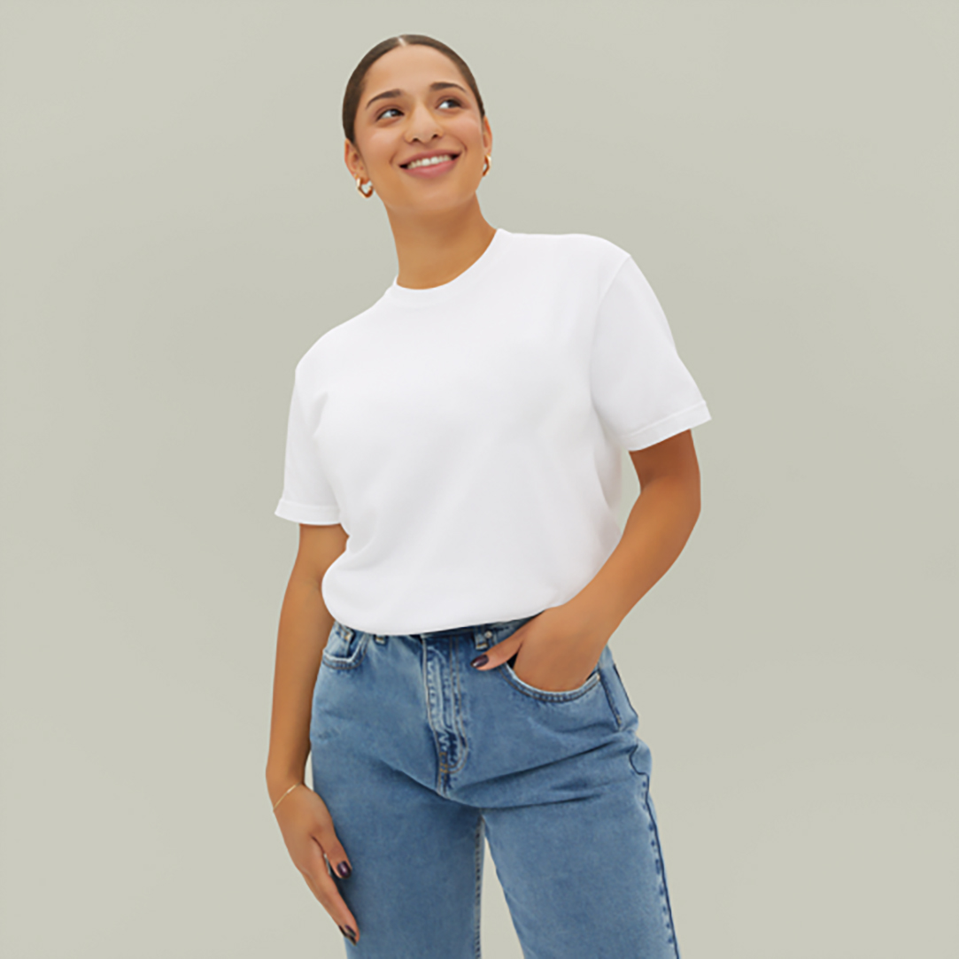 Áo thun trơn form rộng ATT01 PTG vải cotton cổ tròn in basic_thumbnail_6