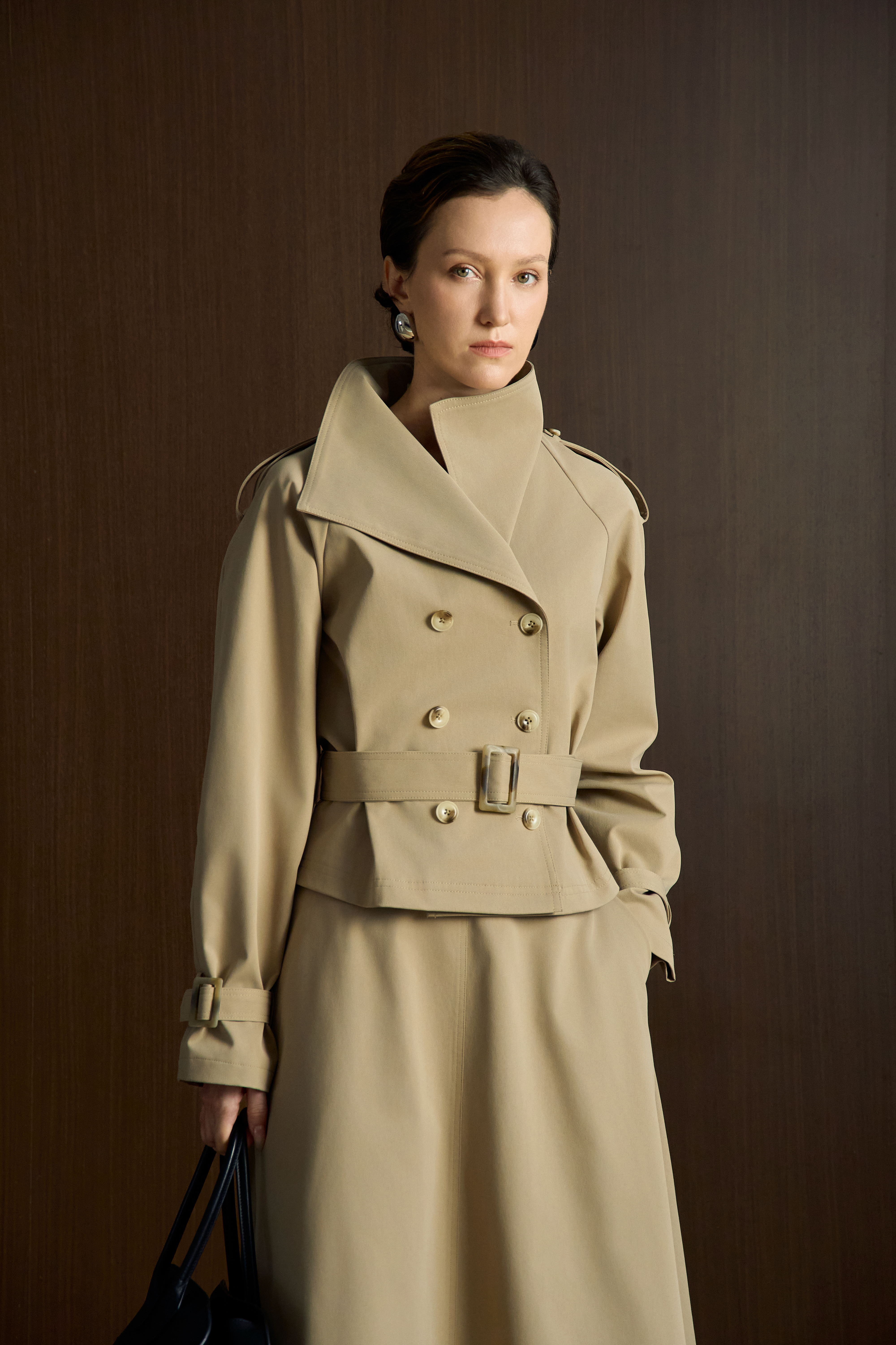 Áo khoác lửng cổ liền ( VICHY COAT )_thumbnail_0