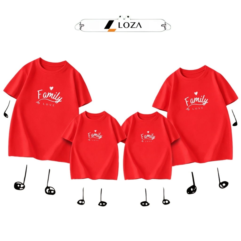 Áo phông gia đình 3,4,5 người in chữ Family Love Loza GĐ8448_thumbnail_0