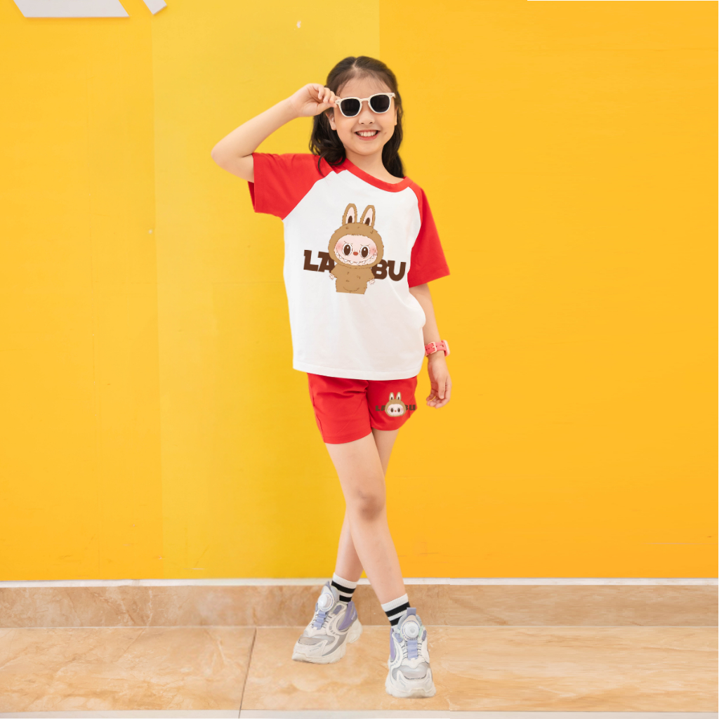 Đồ bộ bé gái phối màu in hình Labubu - Loza Kids FB105_thumbnail_2