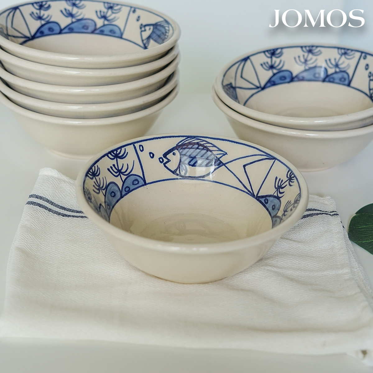 Tô lỡ gốm sứ họa tiết Cá 20cm mẫu 2 J000343