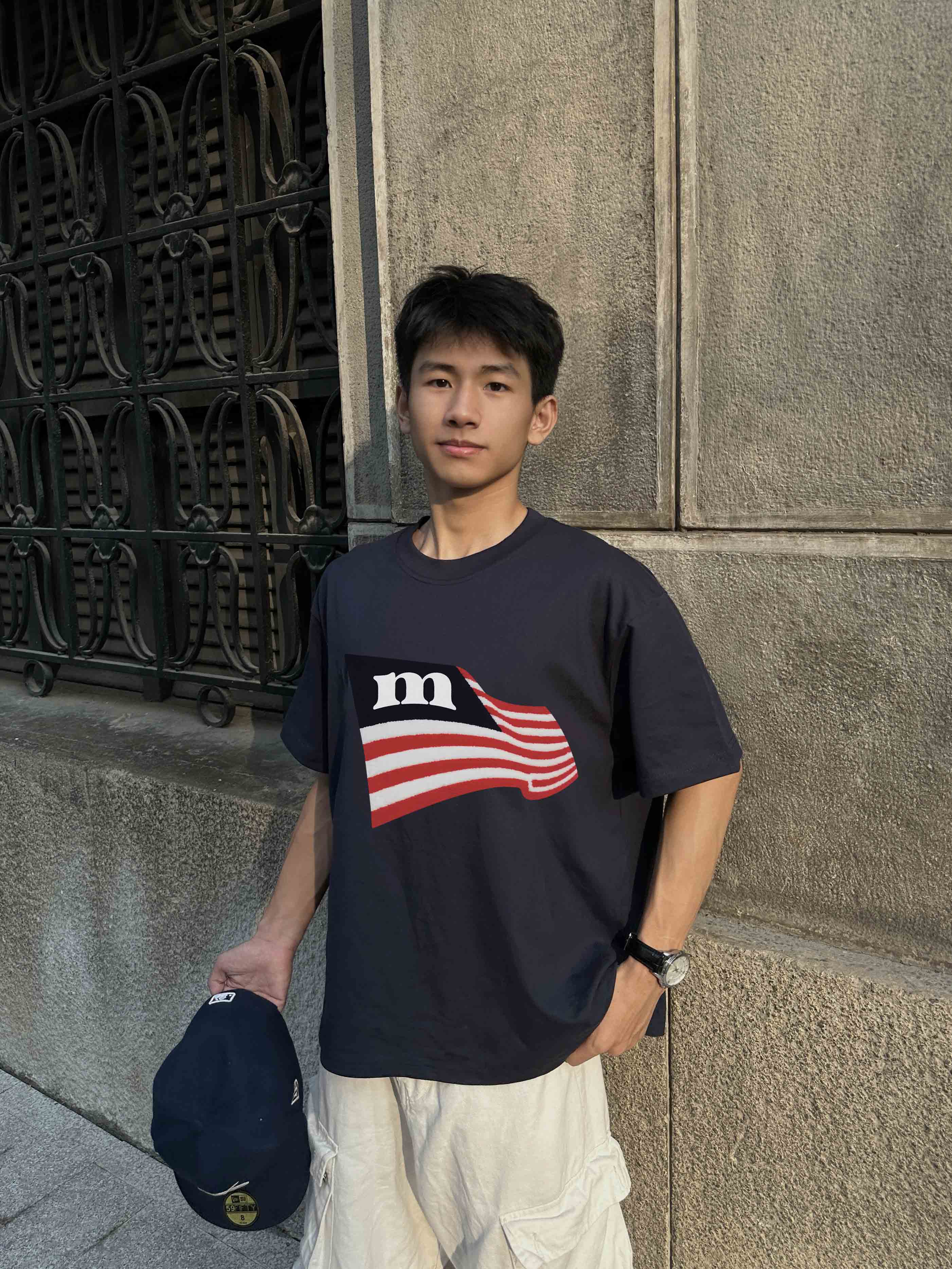 Áo thun nam form boxy AXD2415 Miucho Club vải cotton 2 chiều thoáng mát cổ tròn in mix_thumbnail_4