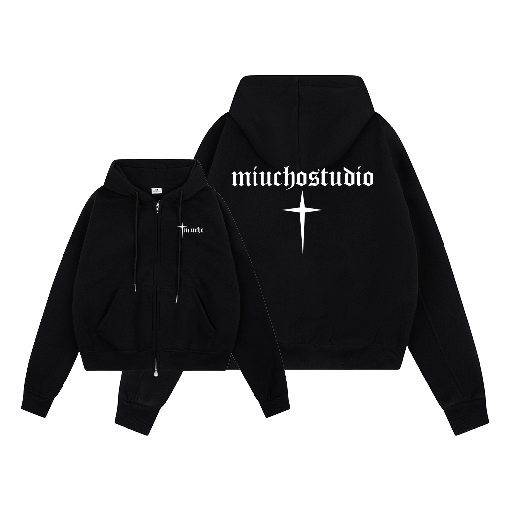 Áo hoodie zip nam localbrand form boxy HXD1612 Miucho Club vải nỉ bông dày dặn in basic_thumbnail_3