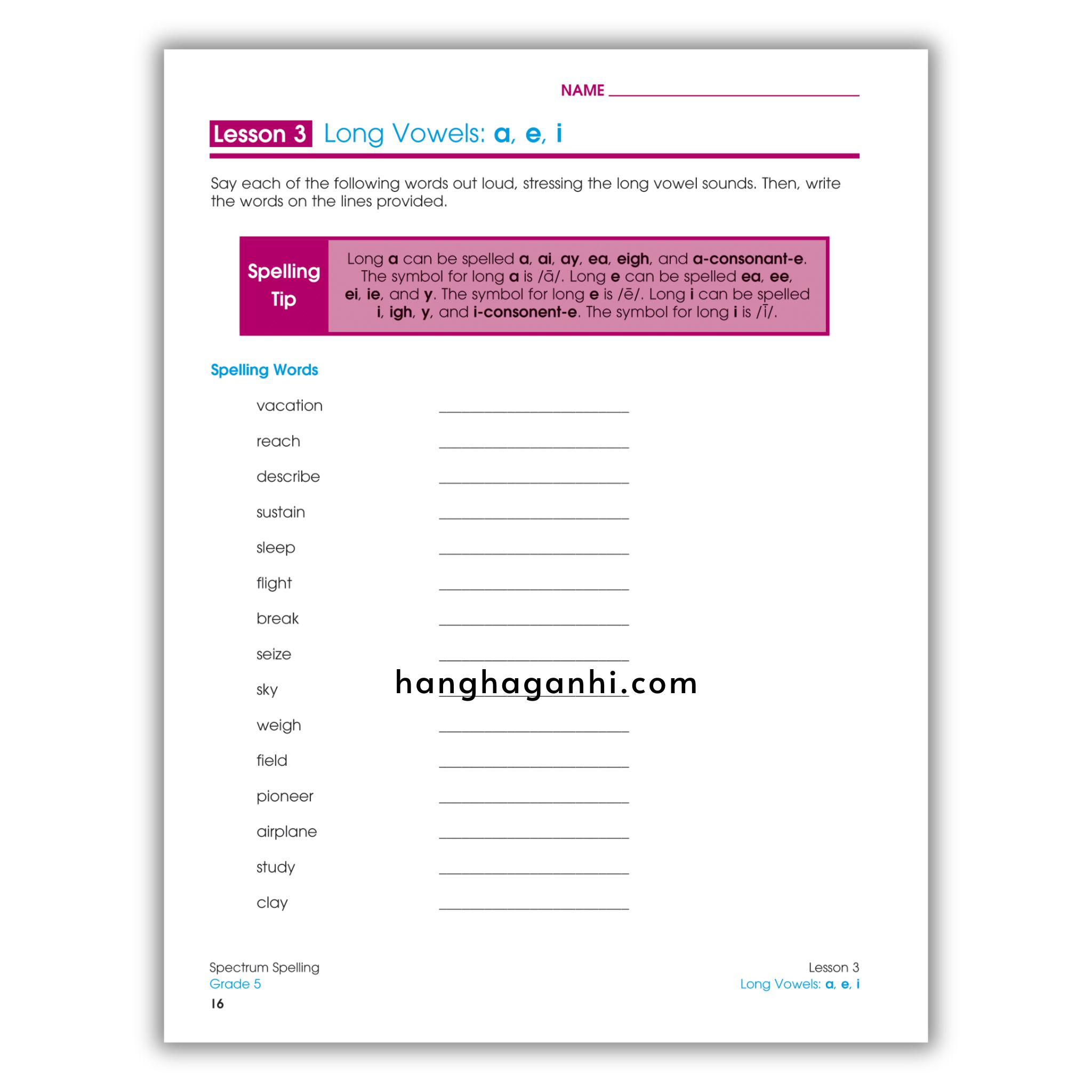 Sách Spectrum Spelling Workbook Grade 5_thumbnail_8