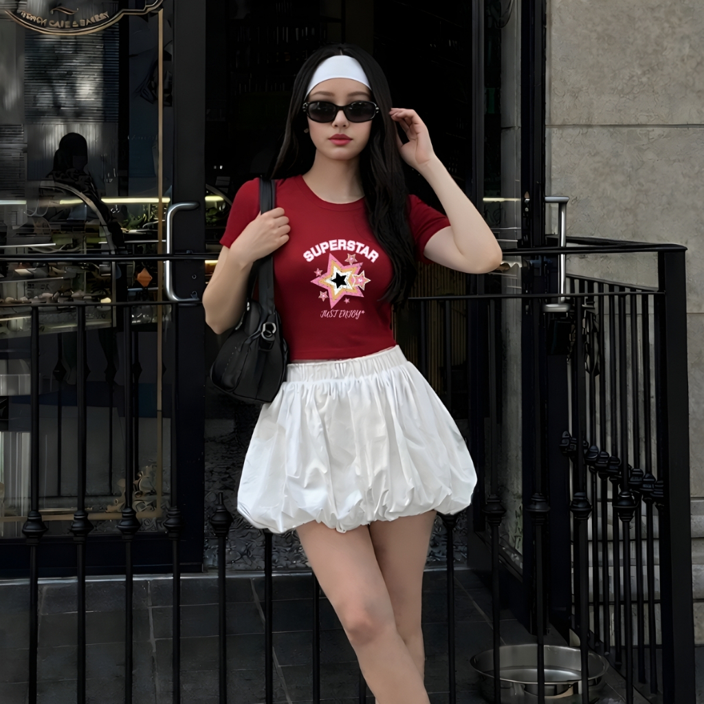 Áo croptop nữ hình ngôi sao SUPERSTAR dáng ôm chất thun cotton local brand WETEE - WC1157_thumbnail_0