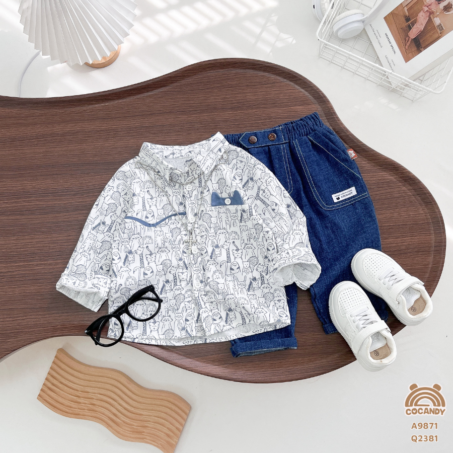 Áo dài TRẮNG họa tiết tree plok nẹp xanh