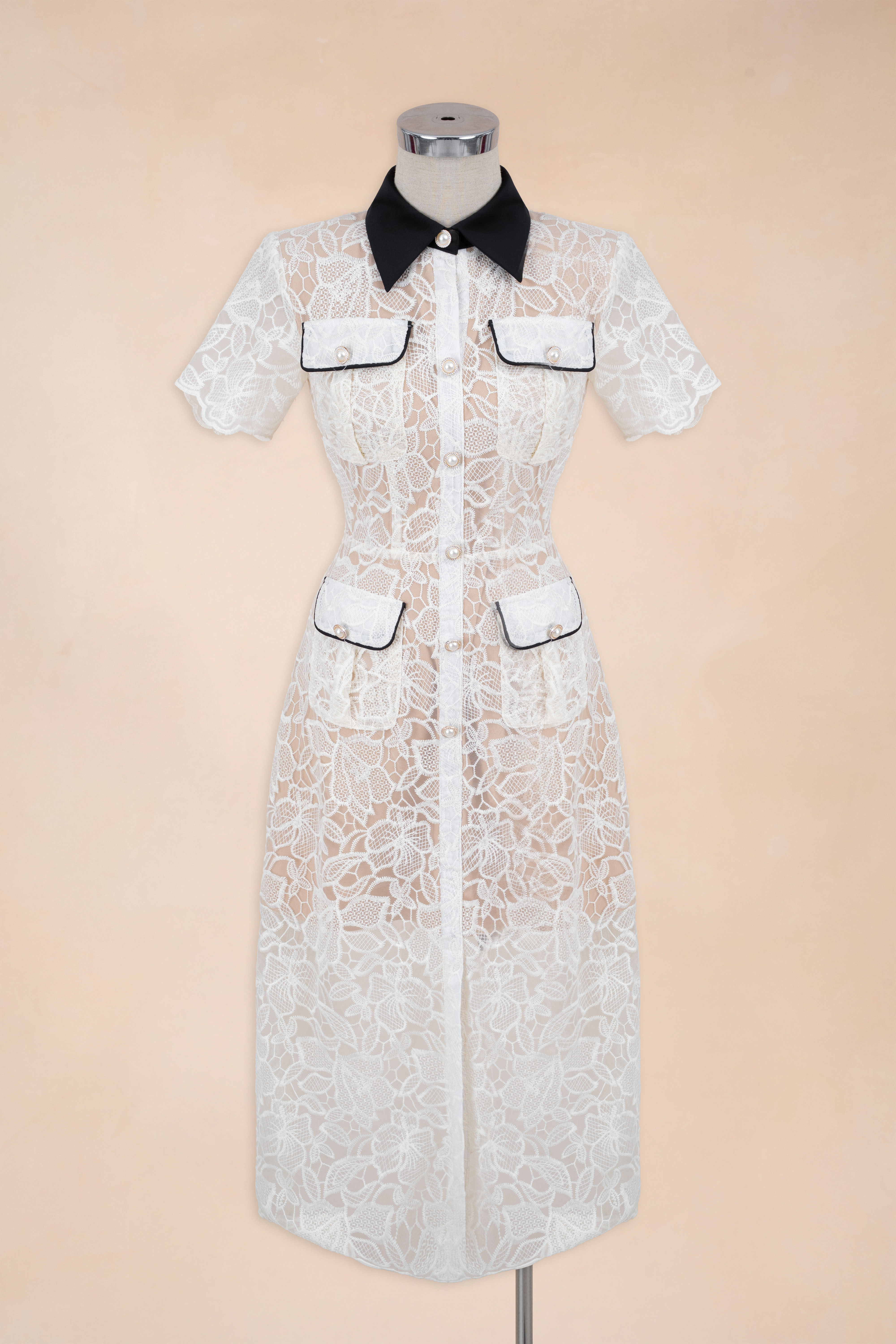 Đầm Xoè Phối Túi Ngọc