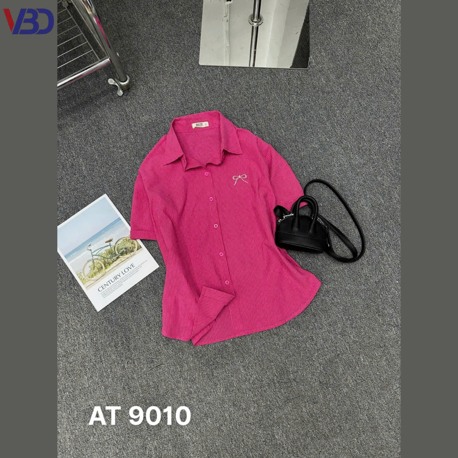 Áo sơ mi sọc phối nơ kiểu bigsize AT9010 dành cho nàng béo mập từ 55-90kg_thumbnail_6