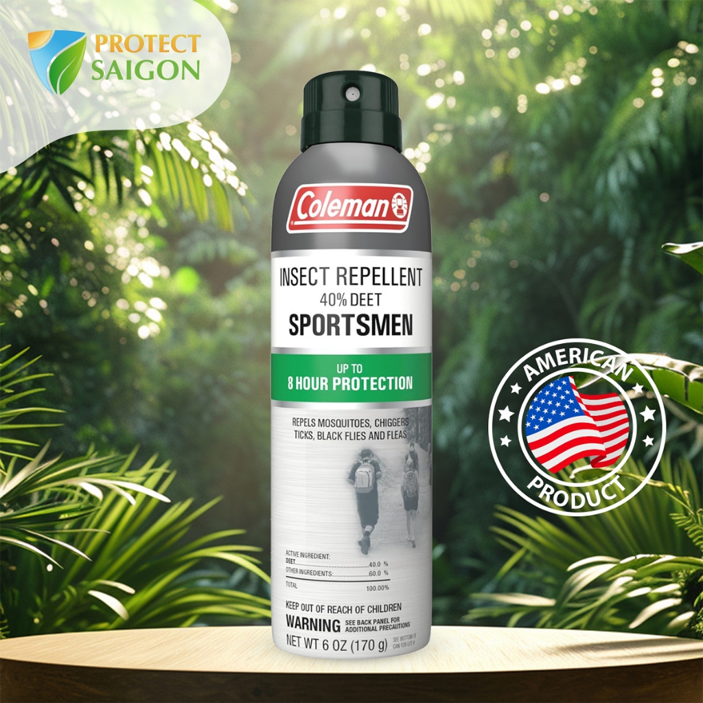 Xịt chống vắt, chống muỗi & côn trùng Coleman 40 (170ml) - Mỹ