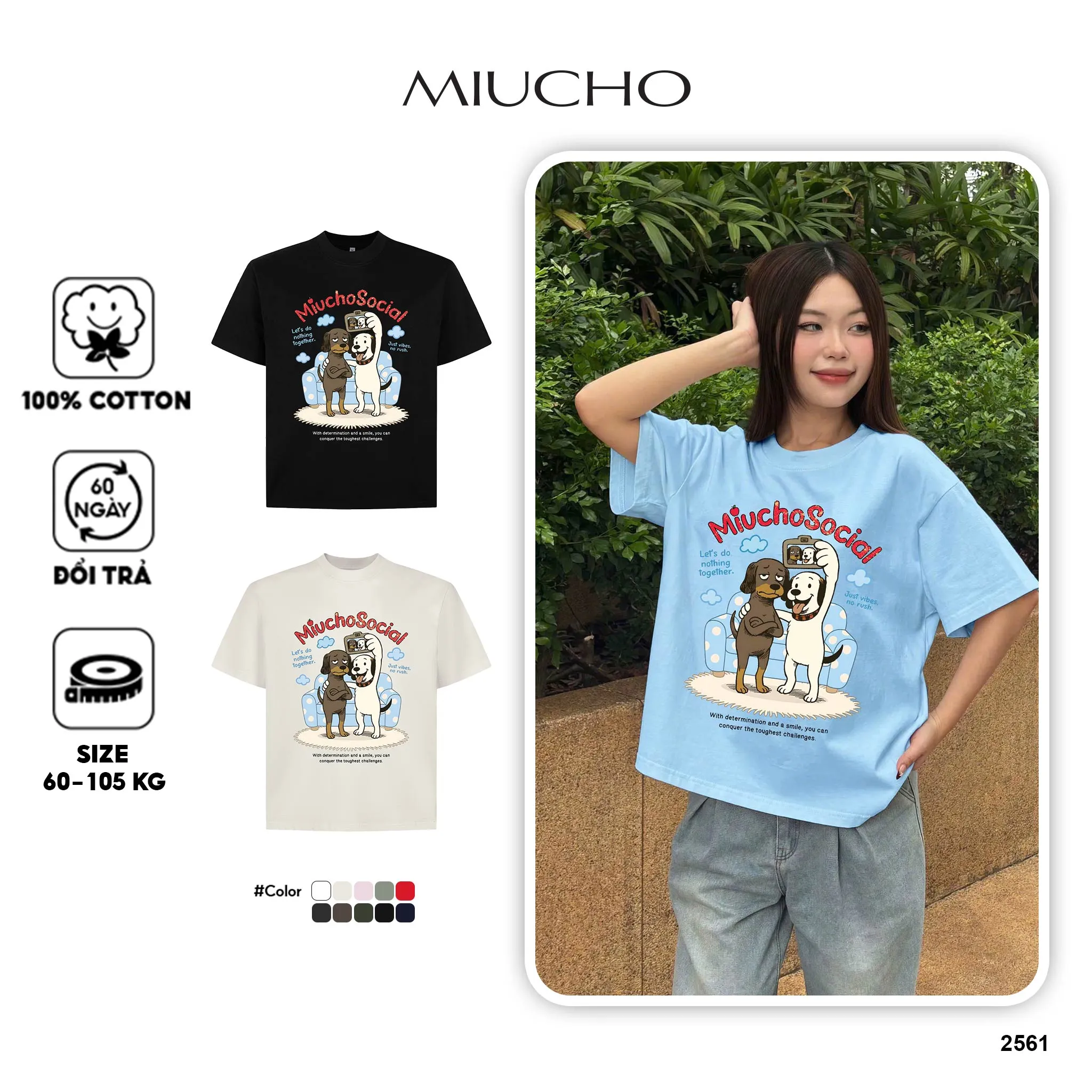 Áo thun form boxy Miucho Social 2561 phong cách Hàn Quốc vải cotton cao cấp mềm mại thoáng mát in mix_thumbnail_1
