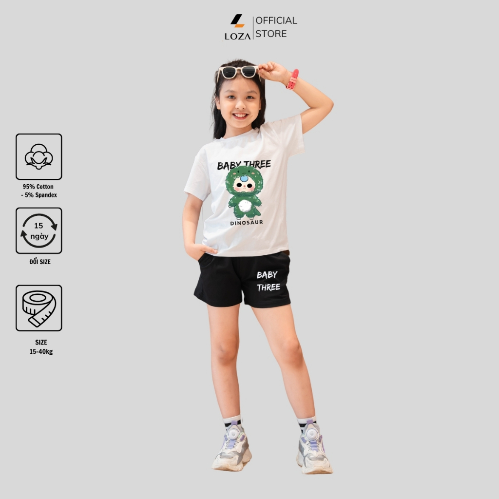 Bộ đồ bé gái in hình 'Baby three V3' - Loza Kids BD010_thumbnail_7