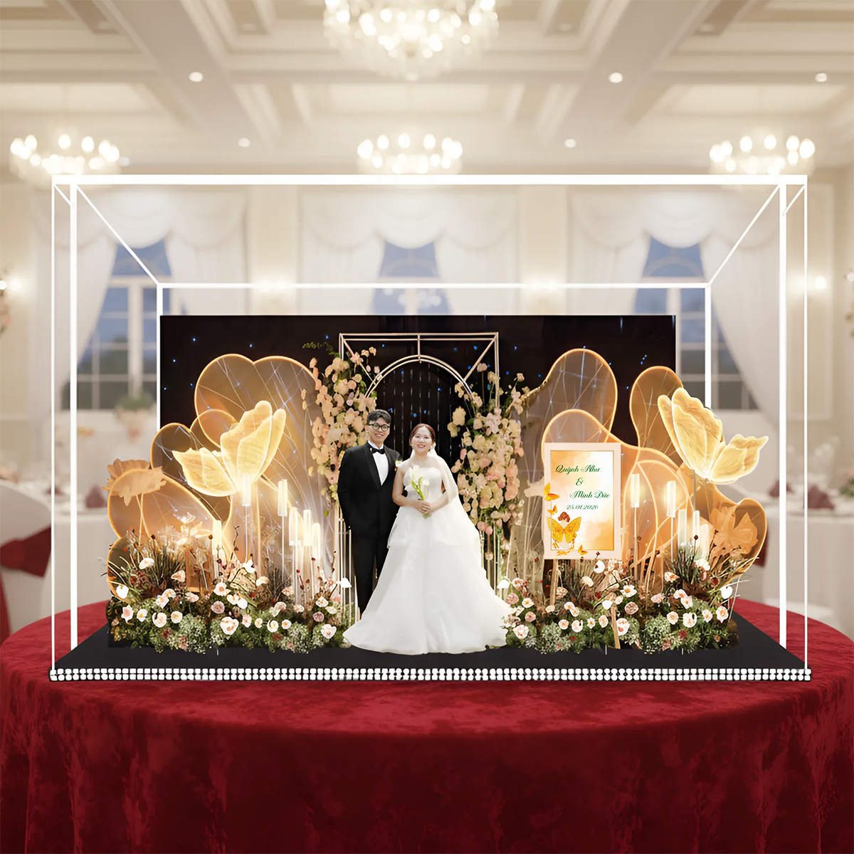 Standee Đám Cưới – Mô Hình Mica 3D Trang Trí, In Ảnh Theo Yêu Cầu, Quà Cưới Decor (Tặng Hộp+ Túi) - Size tính theo chiều ngang_thumbnail_33