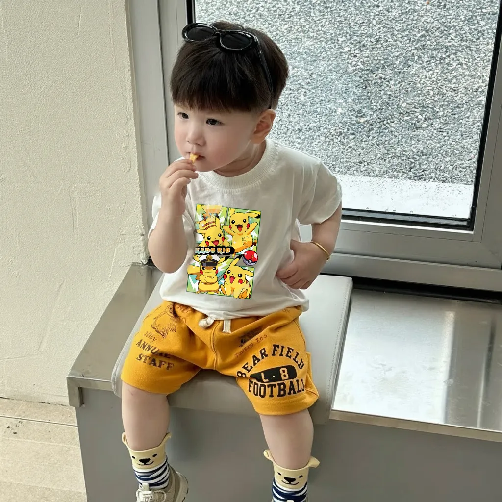 Áo thun bé trai bé gái hoạt hình Kado vải cotton thoáng mát tay ngắn cổ tròn in artwork 2972_thumbnail_4