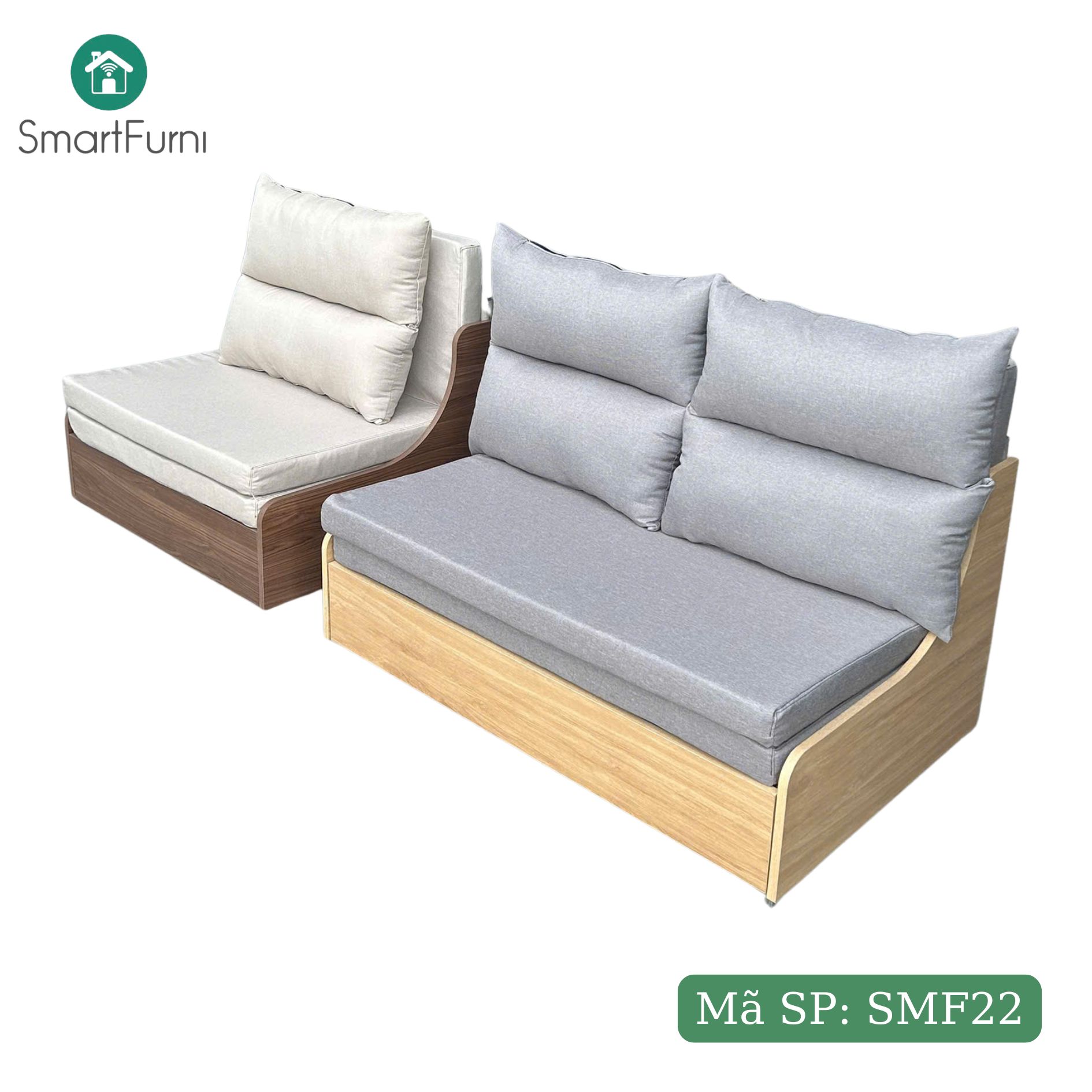 Sofa giường gấp gọn vải lanh canvas SmartFurni - SMF22 - 4 SIze - Xám đậm_thumbnail_4