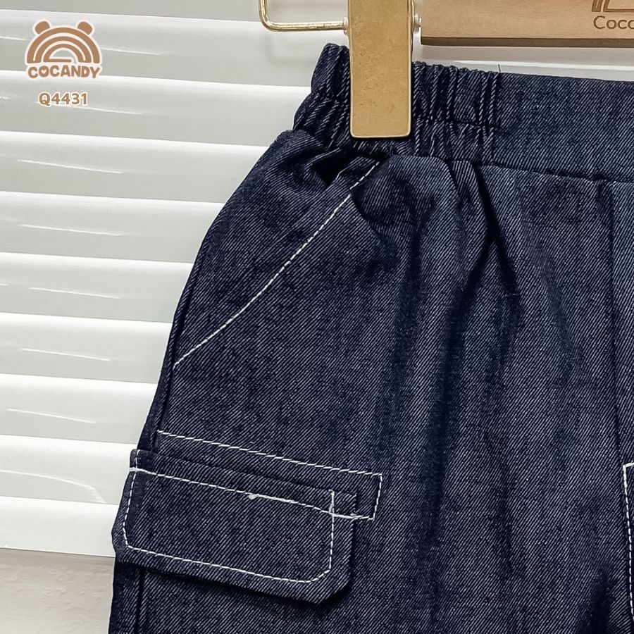 Quần cộc XANH jeans túi ốp cạnh_thumbnail_3