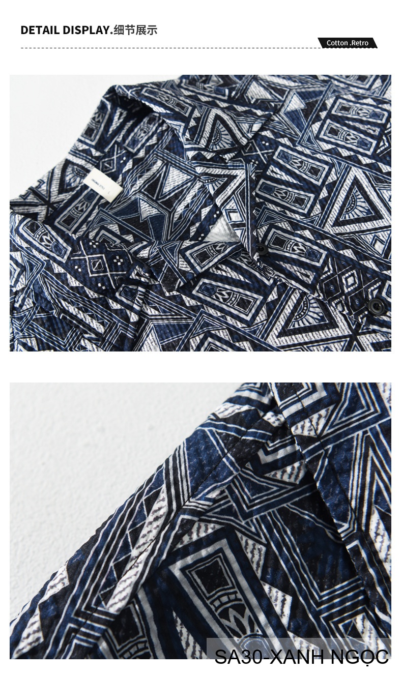 SA30 - Áo sơ mi nam ngắn tay in hoa kiểu Nhật, chất liệu polyester mềm mại, phong cách tươi tắn_thumbnail_15