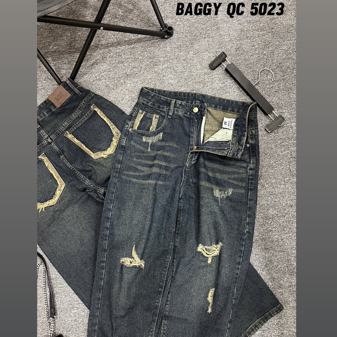 Quần jean baggy rách túi kiểu bigsize QJ5023 dành cho nàng béo mập từ 55-90kg_thumbnail_6