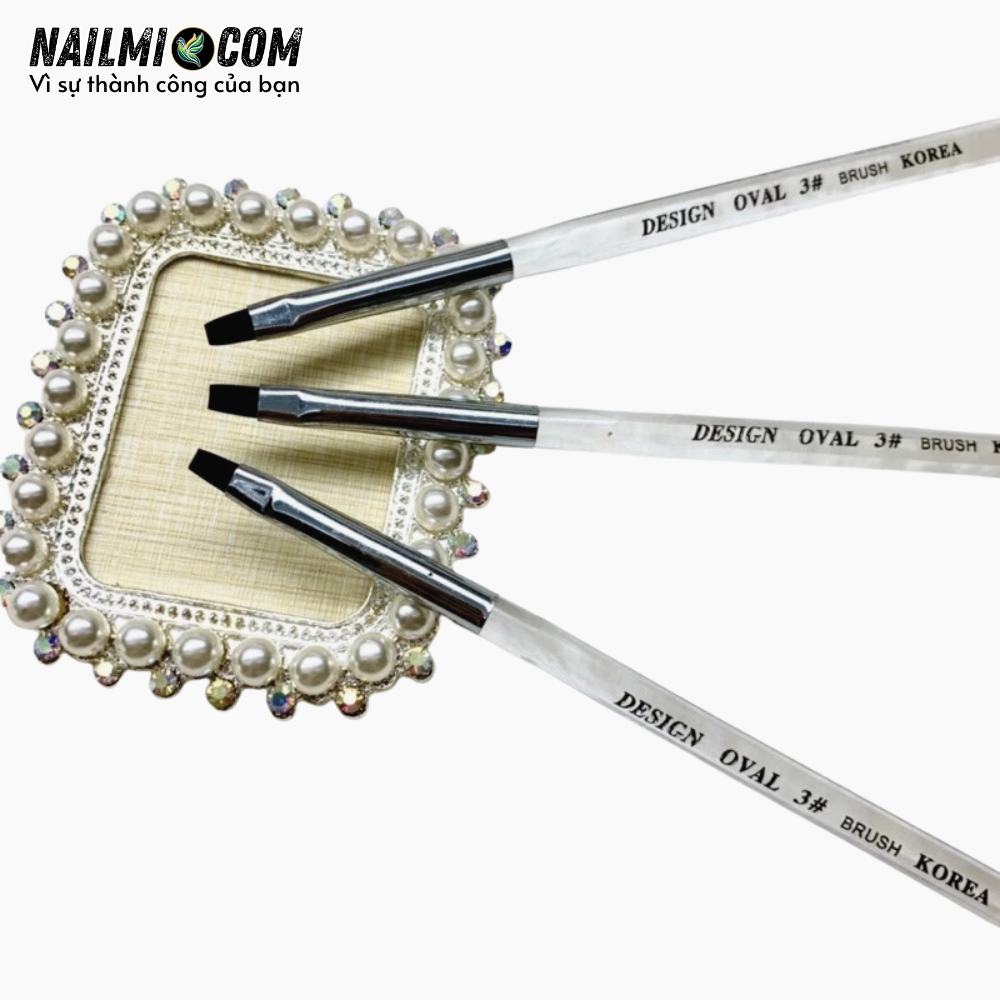 Cọ đắp gel -  bản vuông - OPI số 3 - cán trong_thumbnail_2