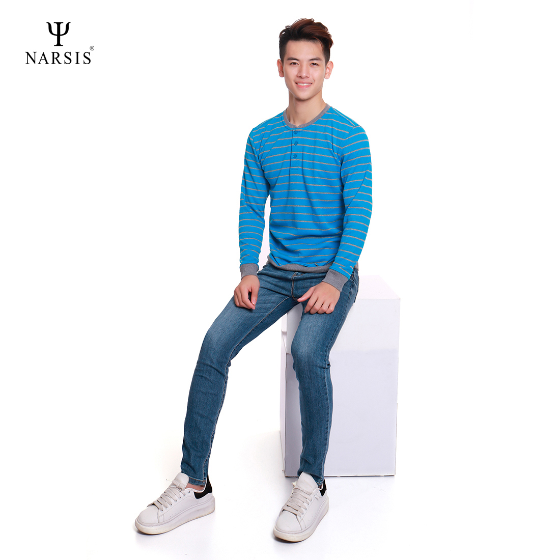 ÁO NAM THU ĐÔNG D7052 NARSIS CHẤT LIỆU THOÁNG MÁT, DỄ CHỊU, THOẢI MÁI CẢ NGÀY, DỄ VẬN ĐỘNG_thumbnail_1