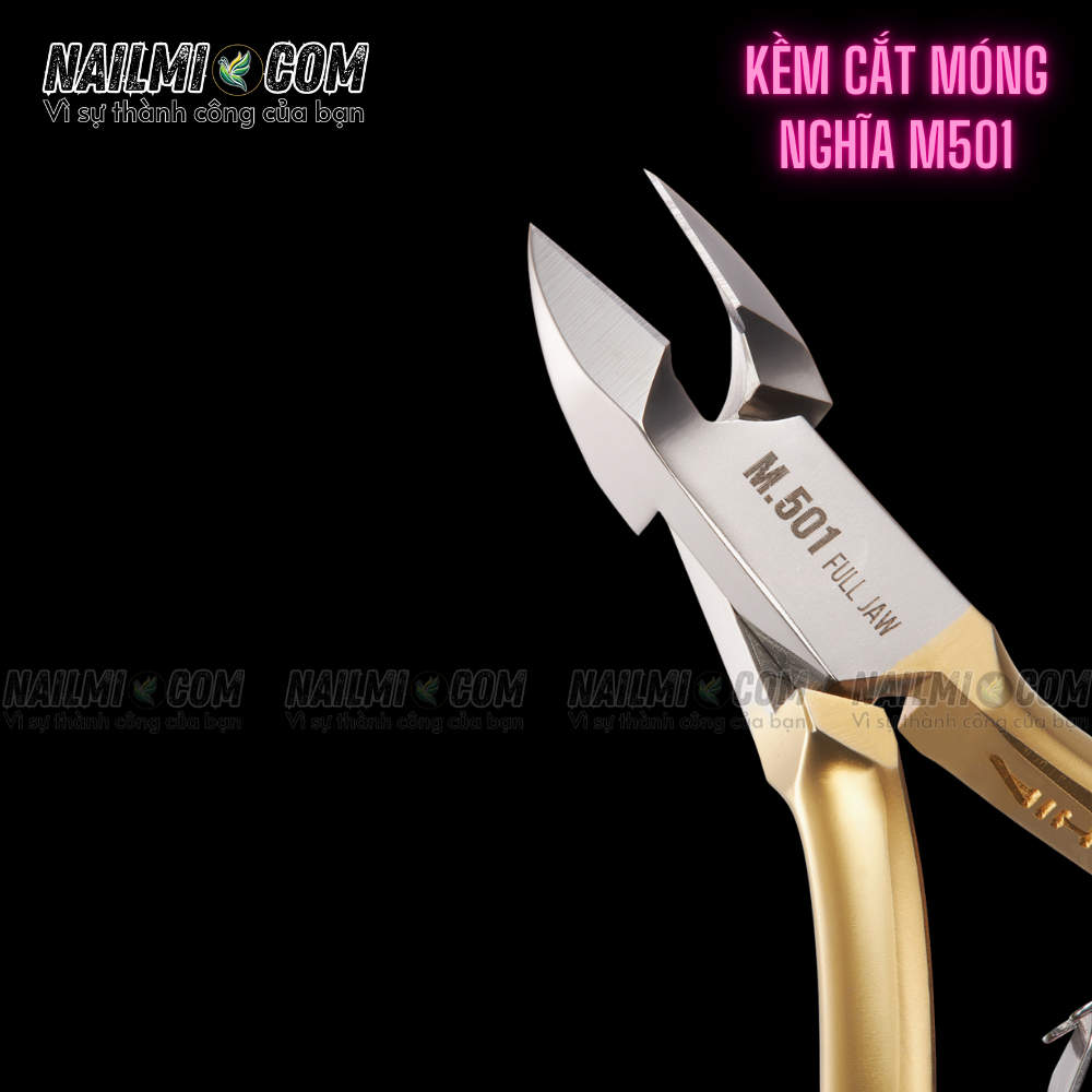 Kềm cắt móng Kềm Nghĩa thép chuyên dụng mạ vàng M.501 Thép carbon, an toàn cho người dùng_thumbnail_7