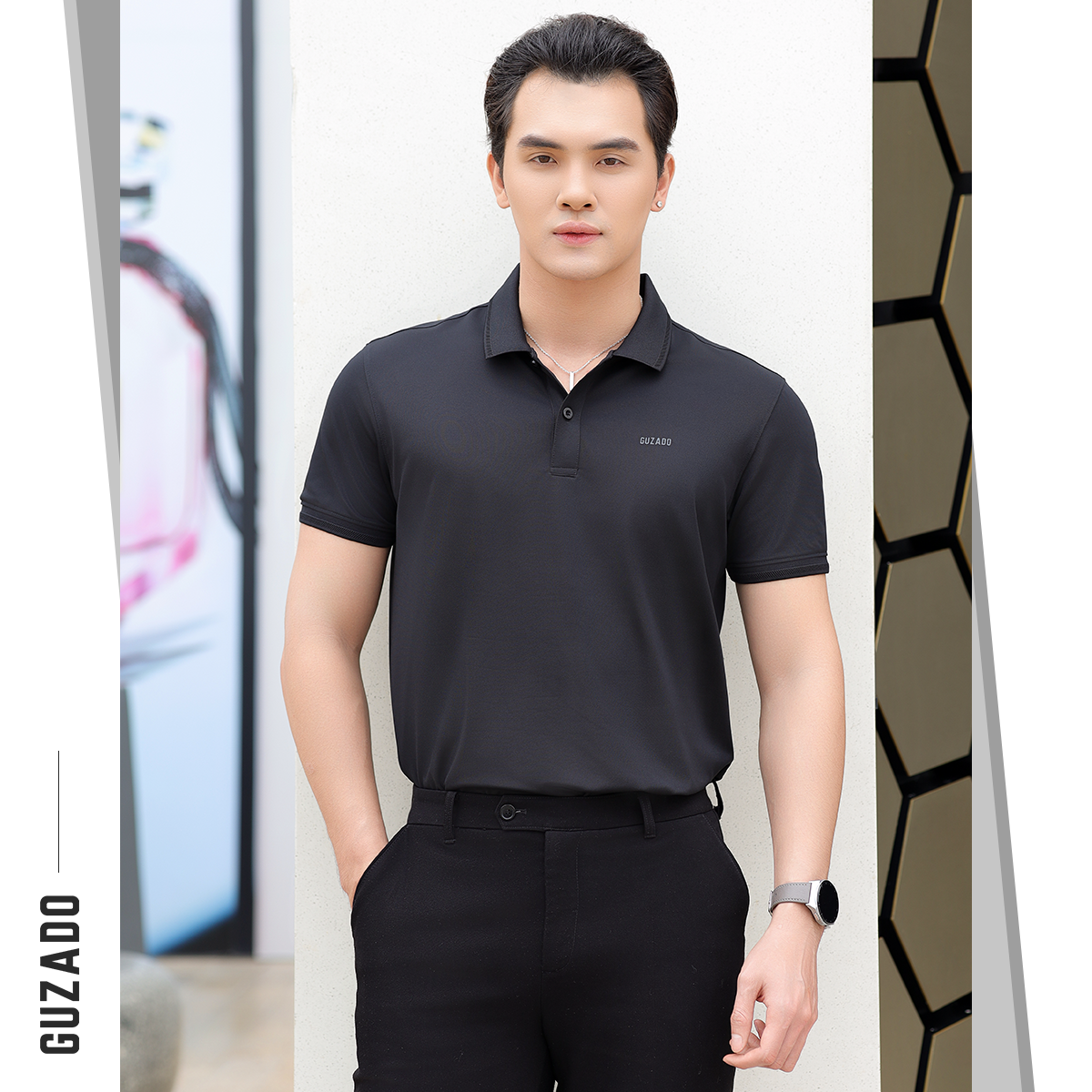 Áo Polo Nam Guzado Chất Vải Coolmax (6 Màu) GPS203_thumbnail_4