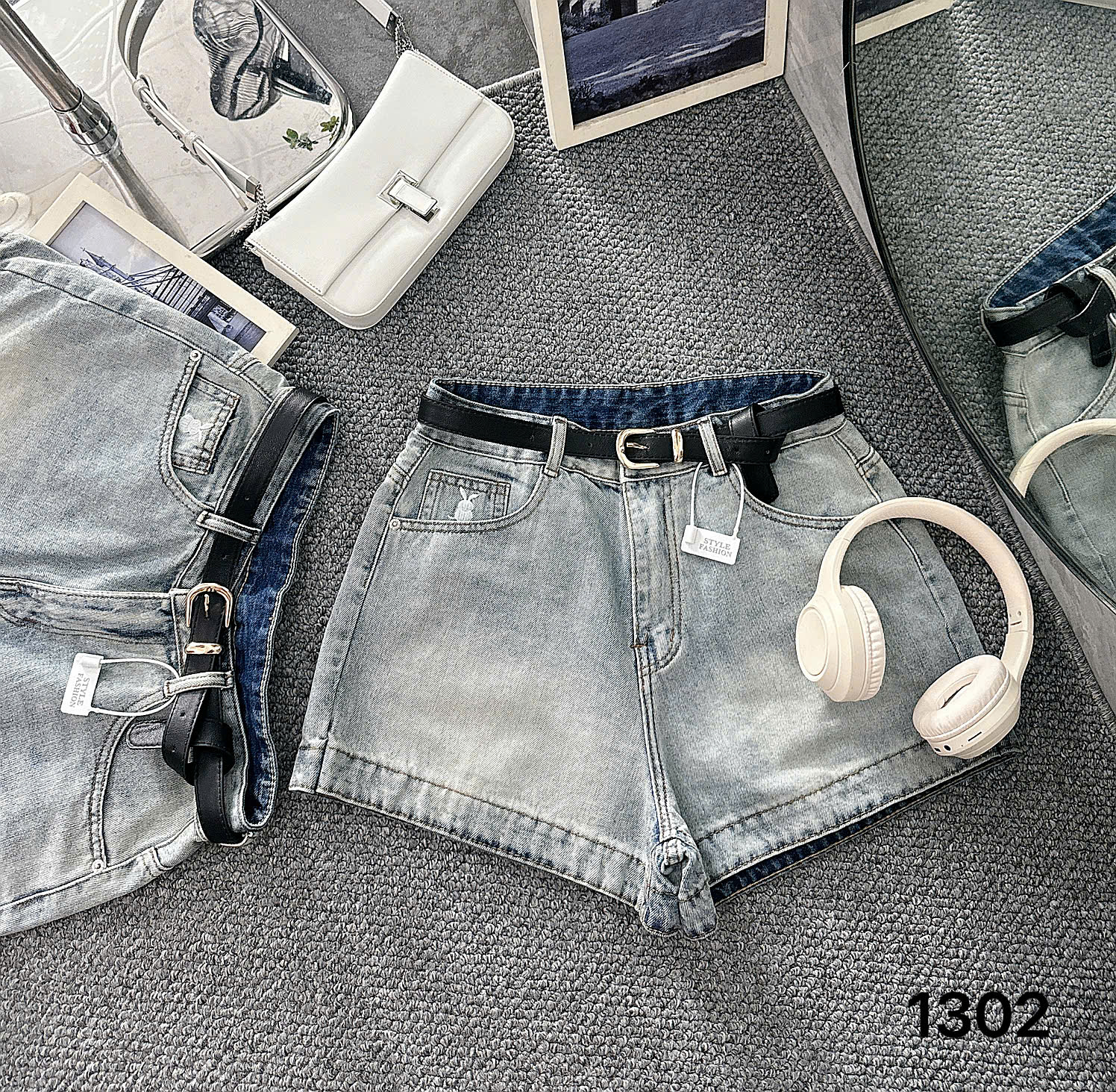 Quần short jean thêu thỏ kiểu bigsize QSJ1302 dành cho nàng béo mập từ 55-90kg_thumbnail_8