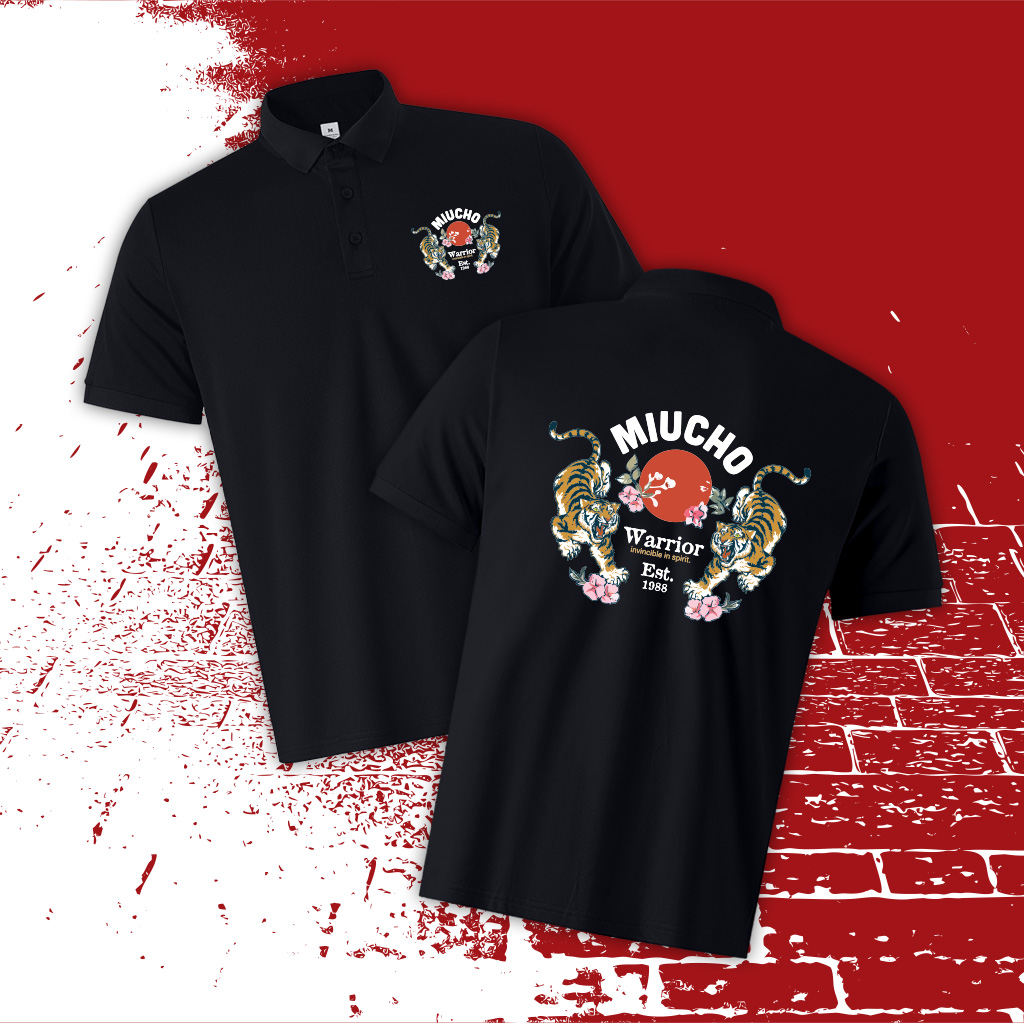 Áo polo nam form vừa 1910 Miucho Iconic vải cá sấu đứng form thoáng mát in mix_thumbnail_2