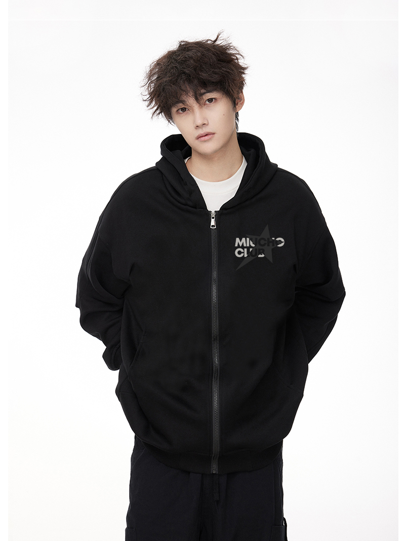 Áo hoodie zip local brand form rộng vải ni dày dặn HZD1633 Miucho Club in mix_thumbnail_2