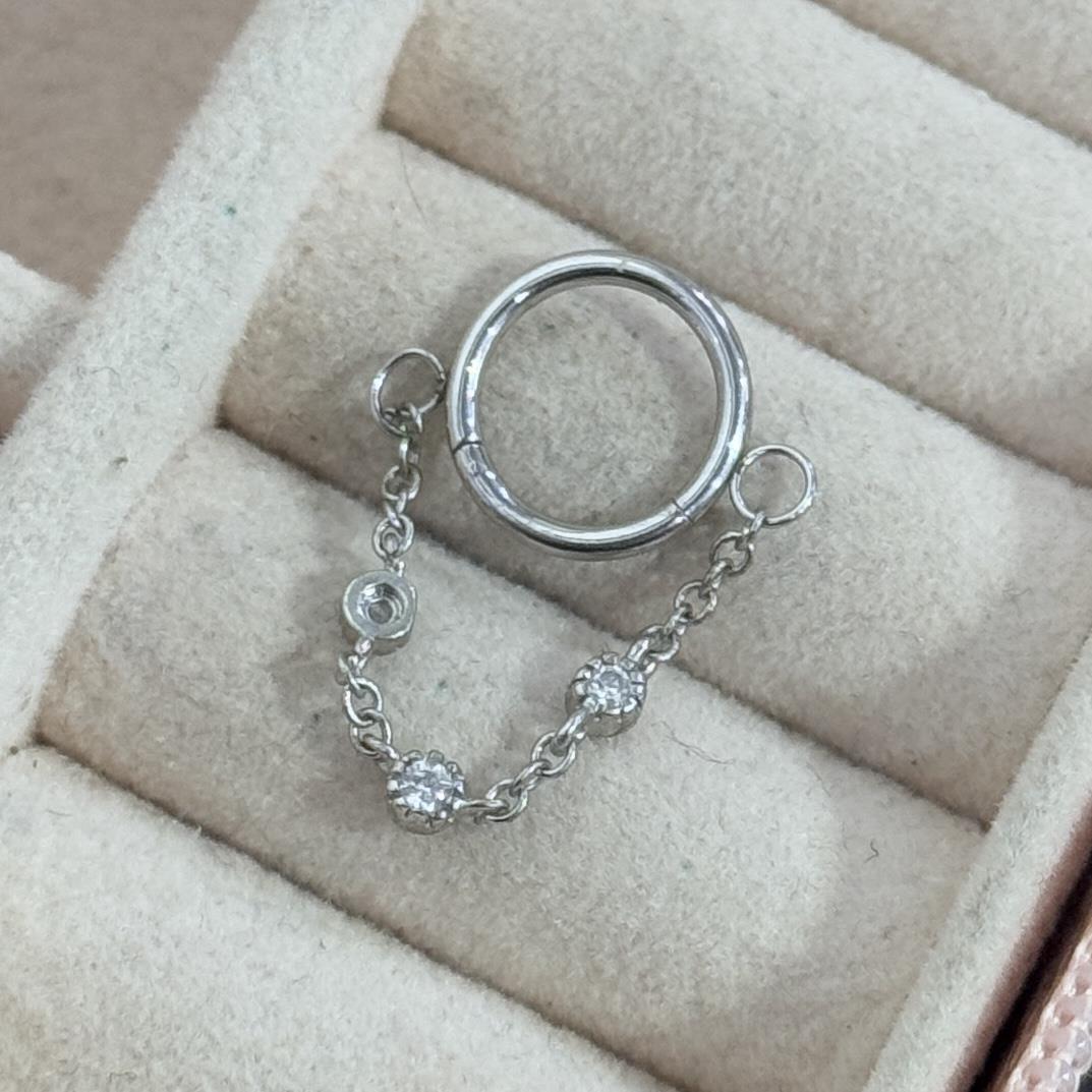 bật khớp kiểu xích kim cương đeo mũi, daith, helixđược 8mm