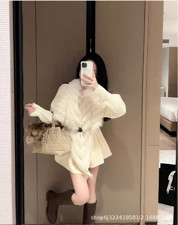 Áo Khoác Lông Cáo Mềm Mại Dáng Suông Sang Trọng- Free Size_thumbnail_9