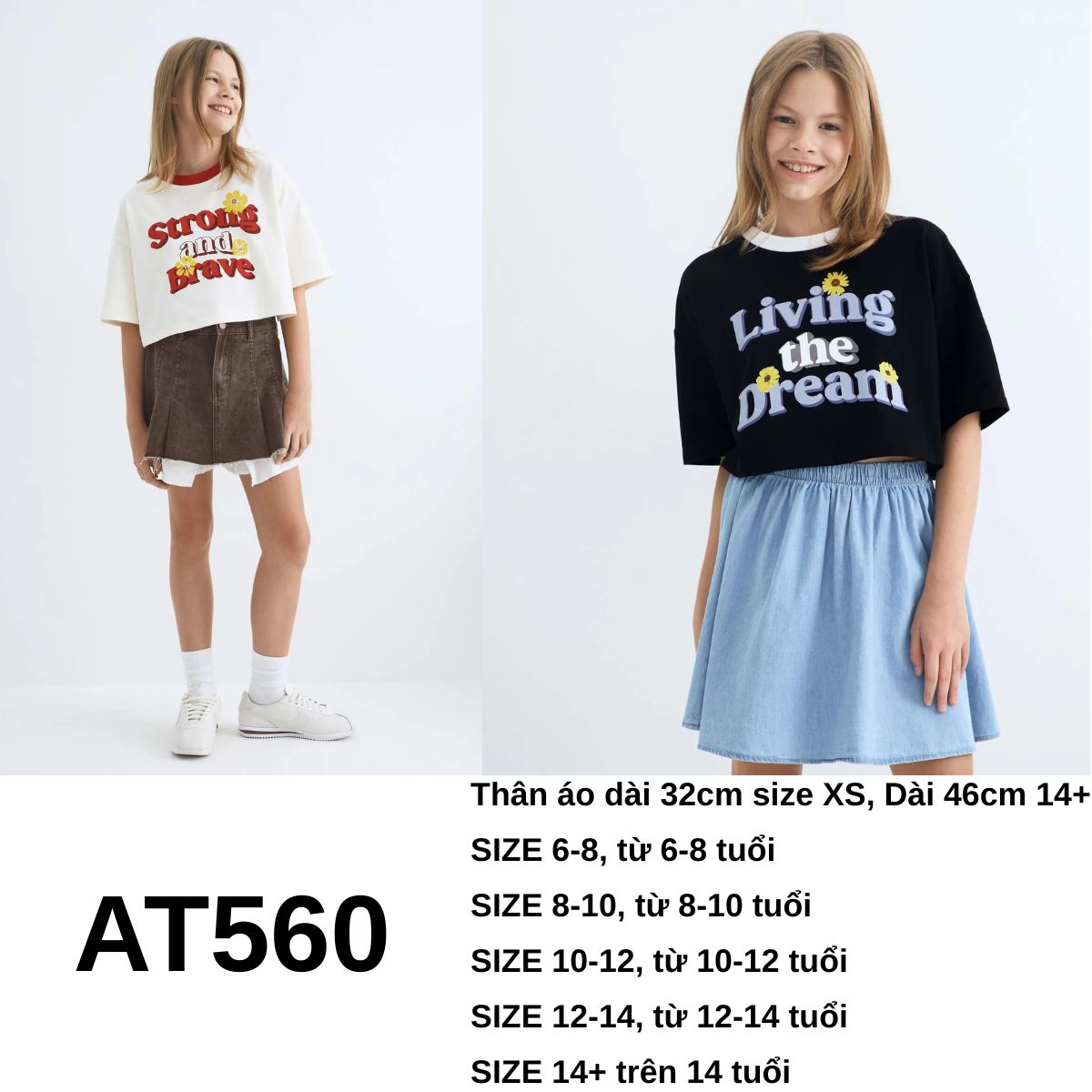 AT560- Áo thun GJ Crop