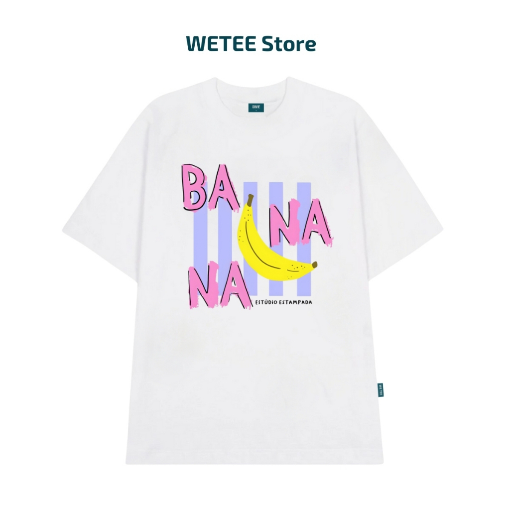 Áo thun unisex UX30-1140 BANANA hình chuối sọc tím dáng oversized local brand WETEE_thumbnail_4